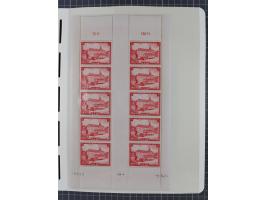 1947/59, in den Hauptnummern komplette Sammlung inkl. Dienstmarken, dabei viele Zwischenstegpaare, Hochwasserblockpaar sign. 