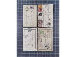 1900/11, postal history group of circa 65 covers and cards, mostly foreign destinations, many attractive and interesting usag