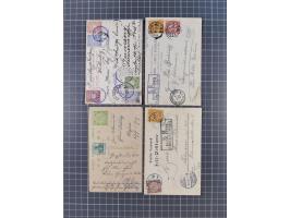 1900/11, postal history group of circa 65 covers and cards, mostly foreign destinations, many attractive and interesting usag