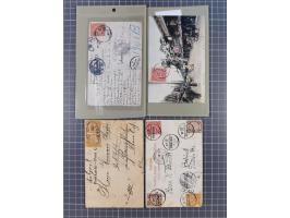 1900/11, postal history group of circa 65 covers and cards, mostly foreign destinations, many attractive and interesting usag