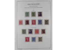 1945/49, meist postfrische Sammlung, dabei viele komplette Ausgaben, u.a. Mi.-Nr. 95AXatUs (2), Bl. 1x Bogenecke, Bl. 3-5, Bl