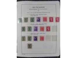 1945/49, meist postfrische Sammlung, dabei viele komplette Ausgaben, u.a. Mi.-Nr. 95AXatUs (2), Bl. 1x Bogenecke, Bl. 3-5, Bl