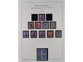 1945/49, meist postfrische Sammlung, dabei viele komplette Ausgaben, u.a. Mi.-Nr. 95AXatUs (2), Bl. 1x Bogenecke, Bl. 3-5, Bl