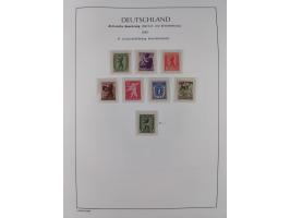 1945/49, meist postfrische Sammlung, dabei viele komplette Ausgaben, u.a. Mi.-Nr. 95AXatUs (2), Bl. 1x Bogenecke, Bl. 3-5, Bl