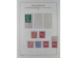 1945/49, meist postfrische Sammlung, dabei viele komplette Ausgaben, u.a. Mi.-Nr. 95AXatUs (2), Bl. 1x Bogenecke, Bl. 3-5, Bl