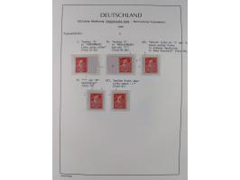 1945/49, meist postfrische Sammlung, dabei viele komplette Ausgaben, u.a. Mi.-Nr. 95AXatUs (2), Bl. 1x Bogenecke, Bl. 3-5, Bl