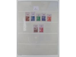 1945/49, meist postfrische Sammlung, dabei viele komplette Ausgaben, u.a. Mi.-Nr. 95AXatUs (2), Bl. 1x Bogenecke, Bl. 3-5, Bl