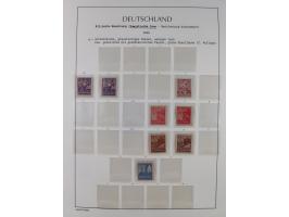 1945/49, meist postfrische Sammlung, dabei viele komplette Ausgaben, u.a. Mi.-Nr. 95AXatUs (2), Bl. 1x Bogenecke, Bl. 3-5, Bl