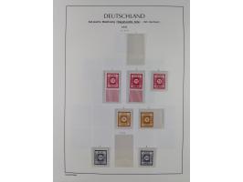 1945/49, meist postfrische Sammlung, dabei viele komplette Ausgaben, u.a. Mi.-Nr. 95AXatUs (2), Bl. 1x Bogenecke, Bl. 3-5, Bl
