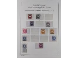 1945/49, meist postfrische Sammlung, dabei viele komplette Ausgaben, u.a. Mi.-Nr. 95AXatUs (2), Bl. 1x Bogenecke, Bl. 3-5, Bl