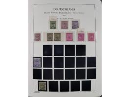 1945/49, meist postfrische Sammlung, dabei viele komplette Ausgaben, u.a. Mi.-Nr. 95AXatUs (2), Bl. 1x Bogenecke, Bl. 3-5, Bl