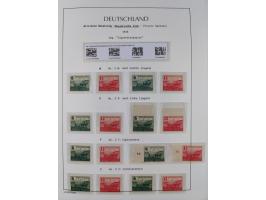 1945/49, meist postfrische Sammlung, dabei viele komplette Ausgaben, u.a. Mi.-Nr. 95AXatUs (2), Bl. 1x Bogenecke, Bl. 3-5, Bl