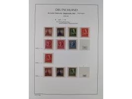 1945/49, meist postfrische Sammlung, dabei viele komplette Ausgaben, u.a. Mi.-Nr. 95AXatUs (2), Bl. 1x Bogenecke, Bl. 3-5, Bl