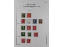 1945/49, meist postfrische Sammlung, dabei viele komplette Ausgaben, u.a. Mi.-Nr. 95AXatUs (2), Bl. 1x Bogenecke, Bl. 3-5, Bl