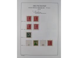 1945/49, meist postfrische Sammlung, dabei viele komplette Ausgaben, u.a. Mi.-Nr. 95AXatUs (2), Bl. 1x Bogenecke, Bl. 3-5, Bl