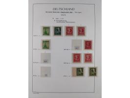 1945/49, meist postfrische Sammlung, dabei viele komplette Ausgaben, u.a. Mi.-Nr. 95AXatUs (2), Bl. 1x Bogenecke, Bl. 3-5, Bl