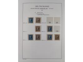 1945/49, meist postfrische Sammlung, dabei viele komplette Ausgaben, u.a. Mi.-Nr. 95AXatUs (2), Bl. 1x Bogenecke, Bl. 3-5, Bl