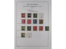 1945/49, meist postfrische Sammlung, dabei viele komplette Ausgaben, u.a. Mi.-Nr. 95AXatUs (2), Bl. 1x Bogenecke, Bl. 3-5, Bl