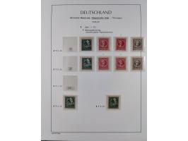 1945/49, meist postfrische Sammlung, dabei viele komplette Ausgaben, u.a. Mi.-Nr. 95AXatUs (2), Bl. 1x Bogenecke, Bl. 3-5, Bl