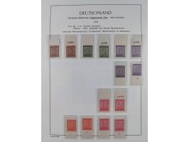 1945/49, meist postfrische Sammlung, dabei viele komplette Ausgaben, u.a. Mi.-Nr. 95AXatUs (2), Bl. 1x Bogenecke, Bl. 3-5, Bl