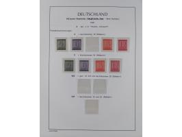 1945/49, meist postfrische Sammlung, dabei viele komplette Ausgaben, u.a. Mi.-Nr. 95AXatUs (2), Bl. 1x Bogenecke, Bl. 3-5, Bl