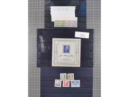1945/49, meist postfrische Sammlung, dabei viele komplette Ausgaben, u.a. Mi.-Nr. 95AXatUs (2), Bl. 1x Bogenecke, Bl. 3-5, Bl