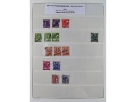 1945/49, meist postfrische Sammlung, dabei viele komplette Ausgaben, u.a. Mi.-Nr. 95AXatUs (2), Bl. 1x Bogenecke, Bl. 3-5, Bl
