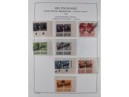 1945/49, meist postfrische Sammlung, dabei viele komplette Ausgaben, u.a. Mi.-Nr. 95AXatUs (2), Bl. 1x Bogenecke, Bl. 3-5, Bl