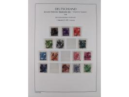 1945/49, meist postfrische Sammlung, dabei viele komplette Ausgaben, u.a. Mi.-Nr. 95AXatUs (2), Bl. 1x Bogenecke, Bl. 3-5, Bl