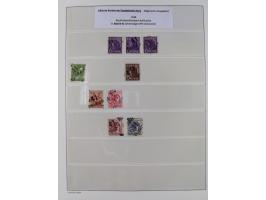 1945/49, meist postfrische Sammlung, dabei viele komplette Ausgaben, u.a. Mi.-Nr. 95AXatUs (2), Bl. 1x Bogenecke, Bl. 3-5, Bl