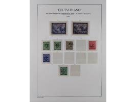 1945/49, meist postfrische Sammlung, dabei viele komplette Ausgaben, u.a. Mi.-Nr. 95AXatUs (2), Bl. 1x Bogenecke, Bl. 3-5, Bl