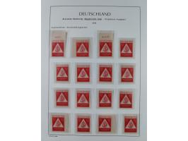 1945/49, meist postfrische Sammlung, dabei viele komplette Ausgaben, u.a. Mi.-Nr. 95AXatUs (2), Bl. 1x Bogenecke, Bl. 3-5, Bl