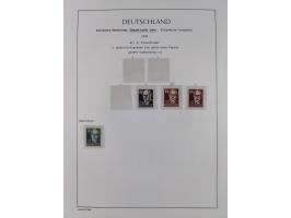 1945/49, meist postfrische Sammlung, dabei viele komplette Ausgaben, u.a. Mi.-Nr. 95AXatUs (2), Bl. 1x Bogenecke, Bl. 3-5, Bl