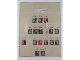 1945/49, meist postfrische Sammlung, dabei viele komplette Ausgaben, u.a. Mi.-Nr. 95AXatUs (2), Bl. 1x Bogenecke, Bl. 3-5, Bl