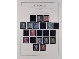 1945/49, meist postfrische Sammlung, dabei viele komplette Ausgaben, u.a. Mi.-Nr. 95AXatUs (2), Bl. 1x Bogenecke, Bl. 3-5, Bl