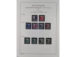 1945/49, meist postfrische Sammlung, dabei viele komplette Ausgaben, u.a. Mi.-Nr. 95AXatUs (2), Bl. 1x Bogenecke, Bl. 3-5, Bl