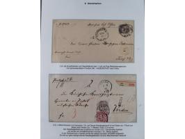 1871, DIENSTMARKEN-REICHSPOST-VORLÄUFER, ausstellungsmäßig aufgezogene kleine Spezialsammlung mit insgesamt 18 Belegen sowie 