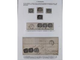 1871, DIENSTMARKEN-REICHSPOST-VORLÄUFER, ausstellungsmäßig aufgezogene kleine Spezialsammlung mit insgesamt 18 Belegen sowie 