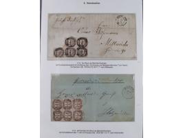 1871, DIENSTMARKEN-REICHSPOST-VORLÄUFER, ausstellungsmäßig aufgezogene kleine Spezialsammlung mit insgesamt 18 Belegen sowie 