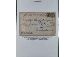 1871, DIENSTMARKEN-REICHSPOST-VORLÄUFER, ausstellungsmäßig aufgezogene kleine Spezialsammlung mit insgesamt 18 Belegen sowie 