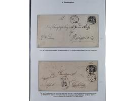 1871, DIENSTMARKEN-REICHSPOST-VORLÄUFER, ausstellungsmäßig aufgezogene kleine Spezialsammlung mit insgesamt 18 Belegen sowie 