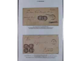 1871, DIENSTMARKEN-REICHSPOST-VORLÄUFER, ausstellungsmäßig aufgezogene kleine Spezialsammlung mit insgesamt 18 Belegen sowie 