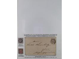 REICHSPOST-VORLÄUFER, ausstellungsmäßig aufgezogene Spezialsammlung von rund 120 Belegen und einigen losen Marken, Einheiten 