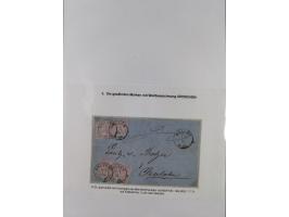 REICHSPOST-VORLÄUFER, ausstellungsmäßig aufgezogene Spezialsammlung von rund 120 Belegen und einigen losen Marken, Einheiten 