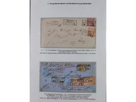 REICHSPOST-VORLÄUFER, ausstellungsmäßig aufgezogene Spezialsammlung von rund 120 Belegen und einigen losen Marken, Einheiten 