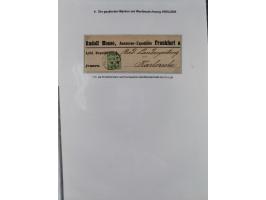 REICHSPOST-VORLÄUFER, ausstellungsmäßig aufgezogene Spezialsammlung von rund 120 Belegen und einigen losen Marken, Einheiten 