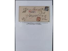 REICHSPOST-VORLÄUFER, ausstellungsmäßig aufgezogene Spezialsammlung von rund 120 Belegen und einigen losen Marken, Einheiten 