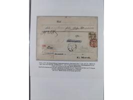 REICHSPOST-VORLÄUFER, ausstellungsmäßig aufgezogene Spezialsammlung von rund 120 Belegen und einigen losen Marken, Einheiten 