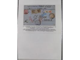 REICHSPOST-VORLÄUFER, ausstellungsmäßig aufgezogene Spezialsammlung von rund 120 Belegen und einigen losen Marken, Einheiten 