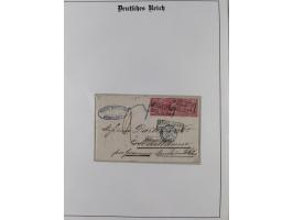 REICHSPOST-VORLÄUFER, ausstellungsmäßig aufgezogene Spezialsammlung von rund 120 Belegen und einigen losen Marken, Einheiten 